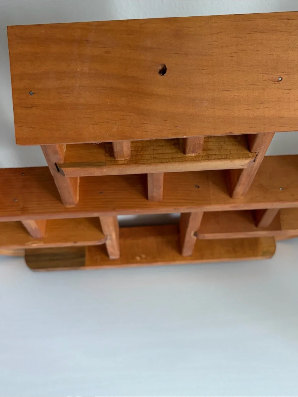 Vintage Noah’s Ark Wooden Wall Shelf Curio Display Shelf 22” Wide Nursery Decor